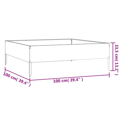 Plantenbak Verhoogd 100X100X33,5 Cm Cortenstaal