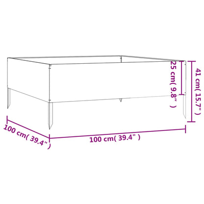 Plantenbak Verhoogd 100X100X41 Cm Cortenstaal