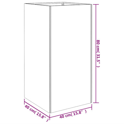 Plantenbak 40x40x80 cm cortenstaal