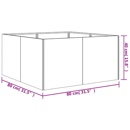 Plantenbak 80x80x40 cm cortenstaal