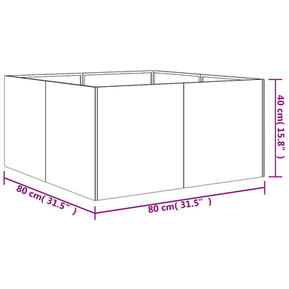 Plantenbak 80x80x40 cm cortenstaal