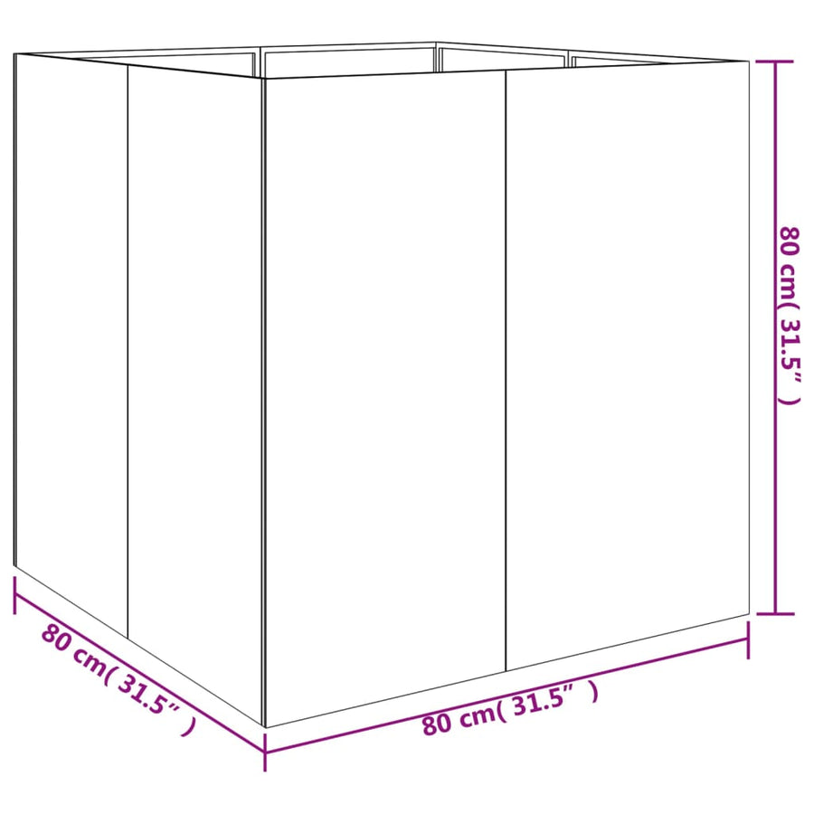 Plantenbak 80x80x80 cm cortenstaal