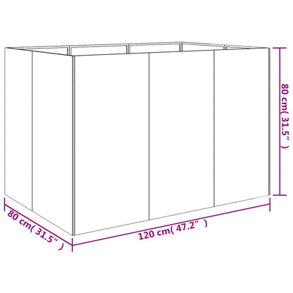 Plantenbak Verhoogd Cortenstaal 120 x 80 x 80 cm