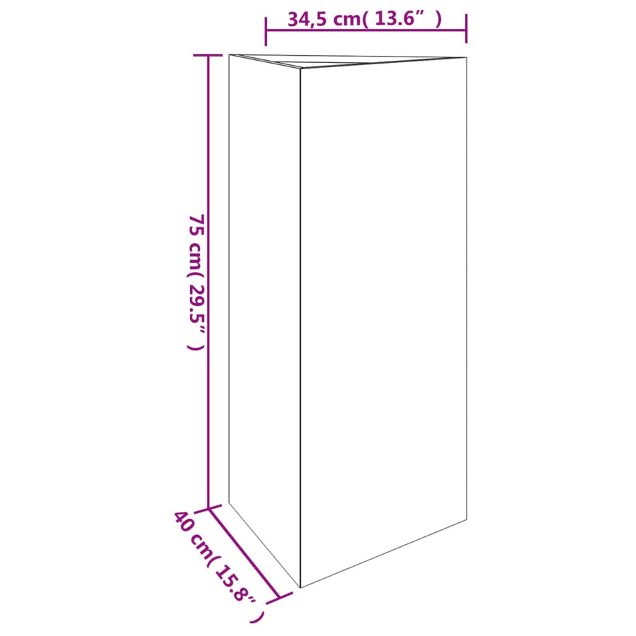 Plantenbak 40X34,5X75 Cm Cortenstaal