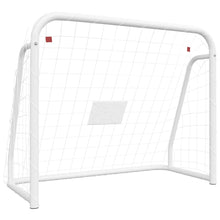 Voetbaldoel Met Net 125X96X60 Cm Staal En Polyester Wit 125 x 96 x 60 cm