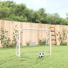 Voetbaldoel Met Net 125X96X60 Cm Staal En Polyester Wit 125 x 96 x 60 cm