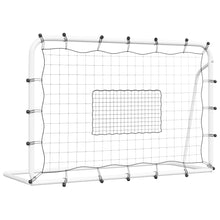 Voetbalrebounder 184X61X123 Cm Staal En Pe Wit En Zwart