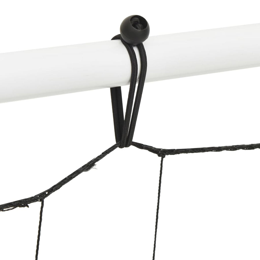 Voetbalrebounder 184X61X123 Cm Staal En Pe Wit En Zwart