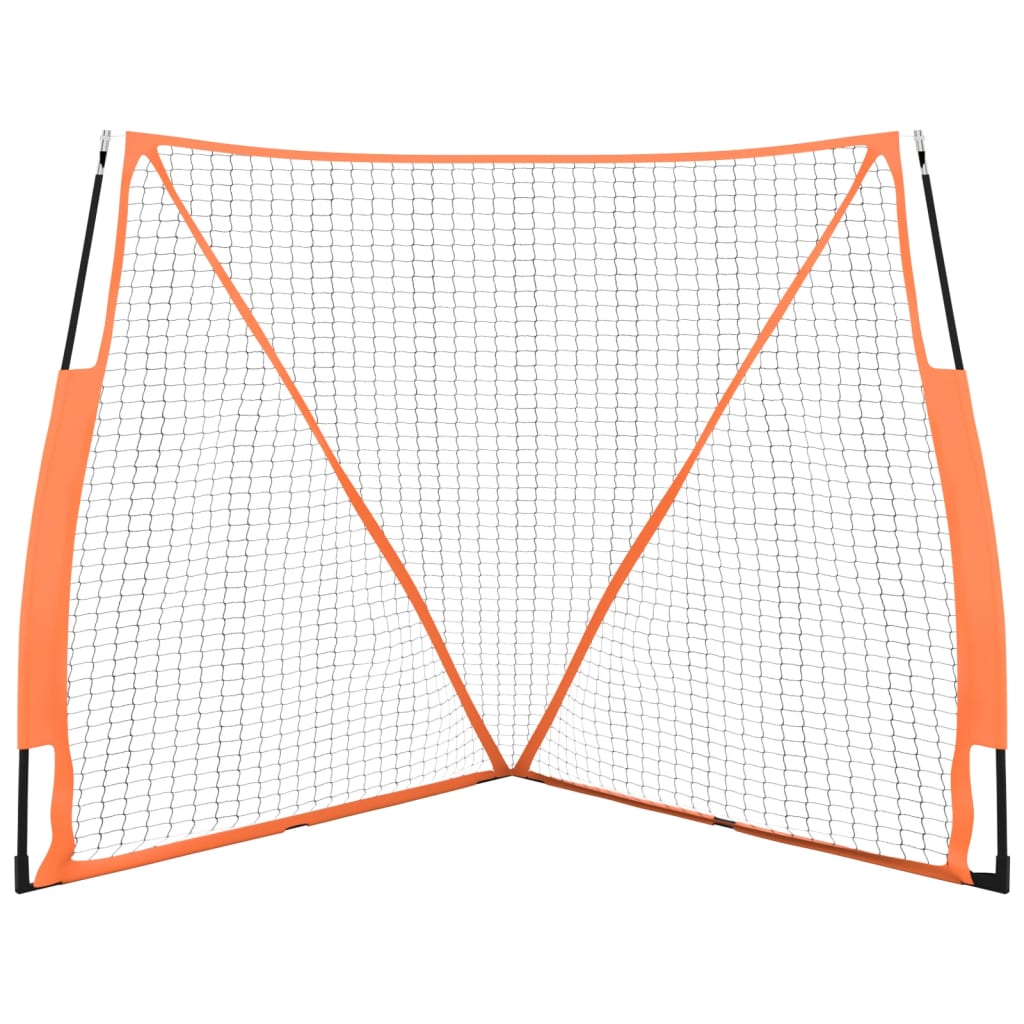 Honkbalnet Draagbaar 183X182X183Cm Staal Polyester Oranje Zwart