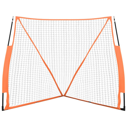 Honkbalnet Draagbaar 183X182X183Cm Staal Polyester Oranje Zwart