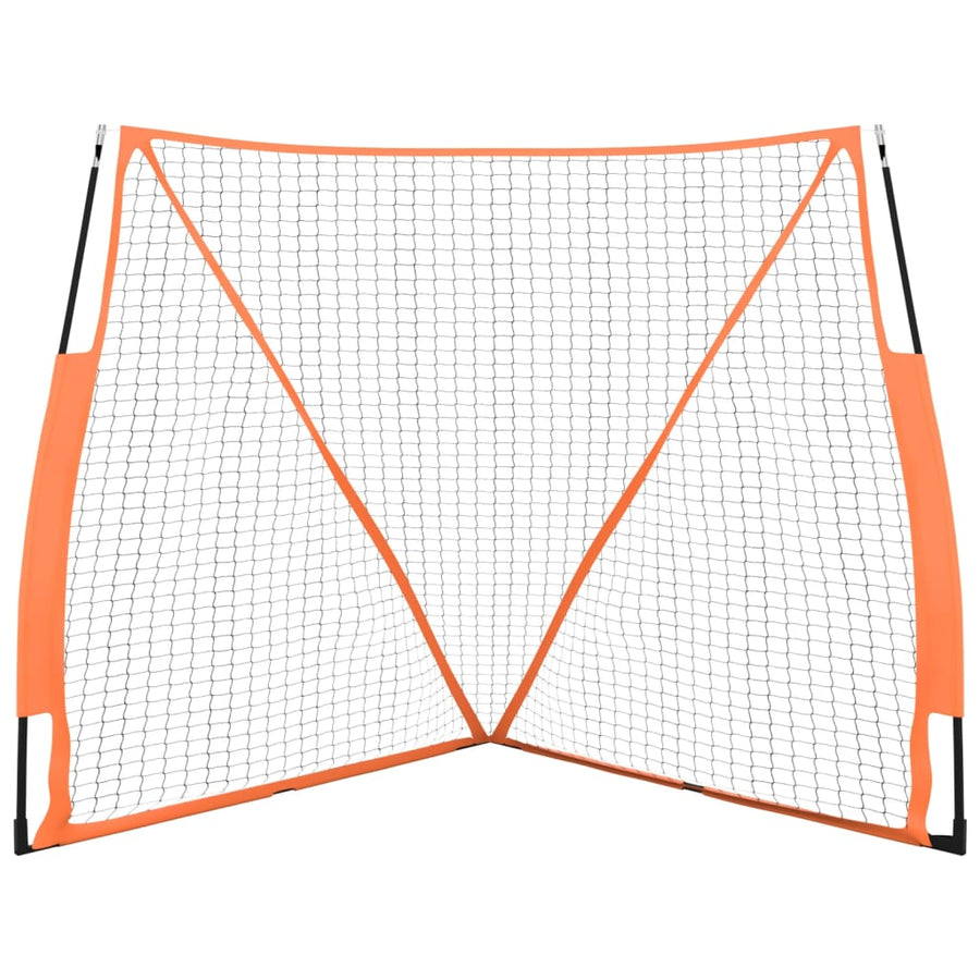 Honkbalnet Draagbaar 183X182X183Cm Staal Polyester Oranje Zwart