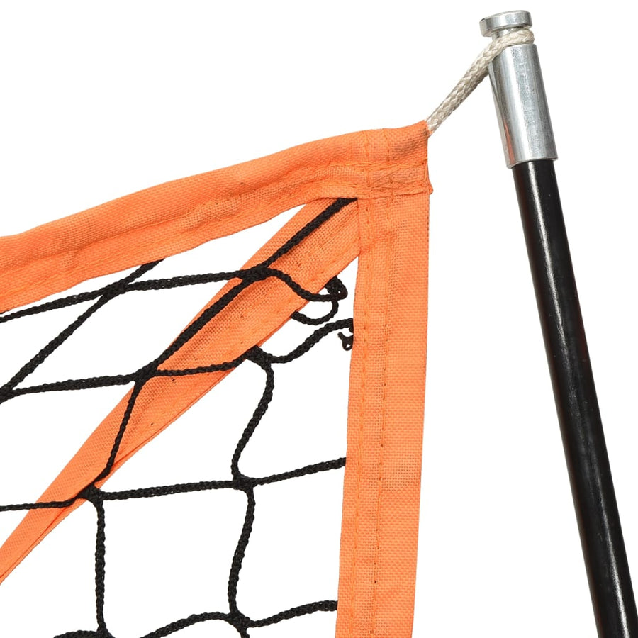Honkbalnet Draagbaar 183X182X183Cm Staal Polyester Oranje Zwart