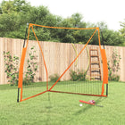 Portable Baseball Net 183x182x183cm Steel Polyester Orange Black