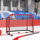 Hockey goal with net 68x32x47 cm steel and polyester red and black