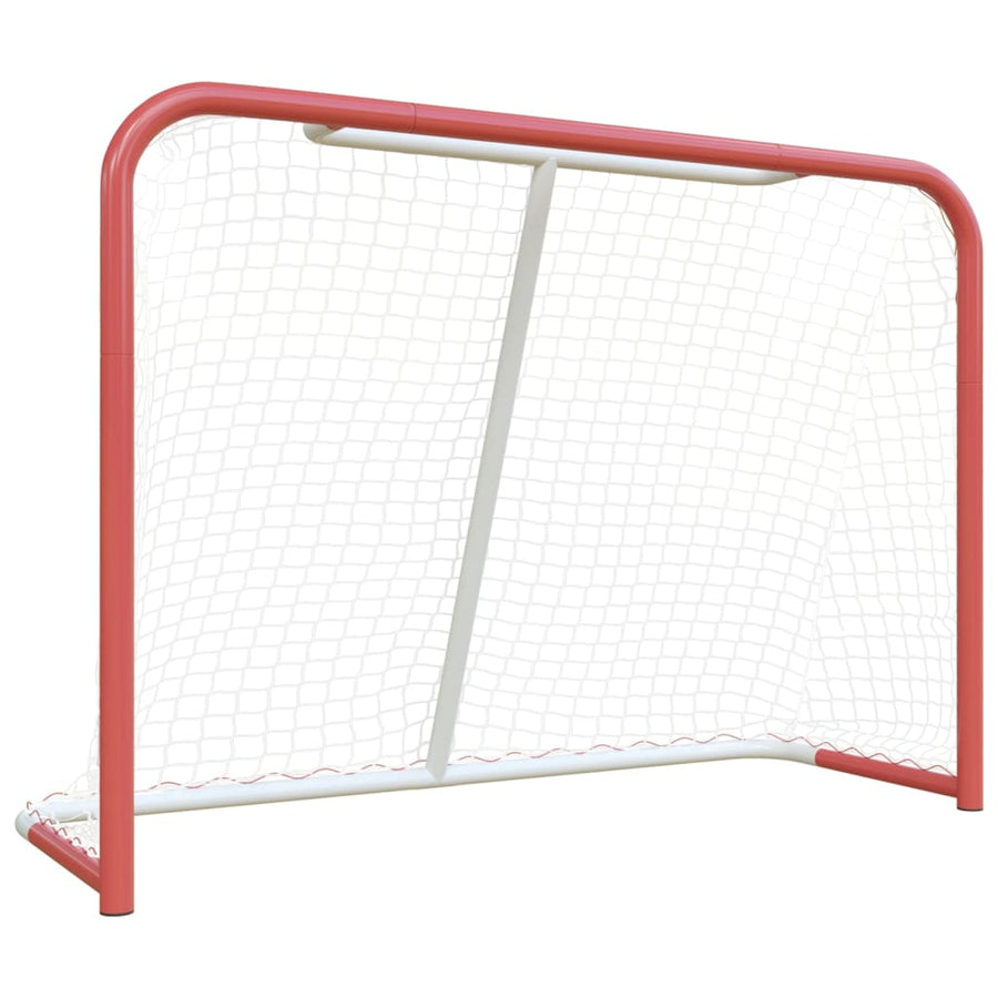 Hockeydoel Met Net Staal En Polyester Rood En Wit 153 x 60 x 118 cm
