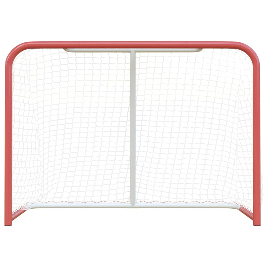 Hockeydoel Met Net Staal En Polyester Rood En Wit 153 x 60 x 118 cm