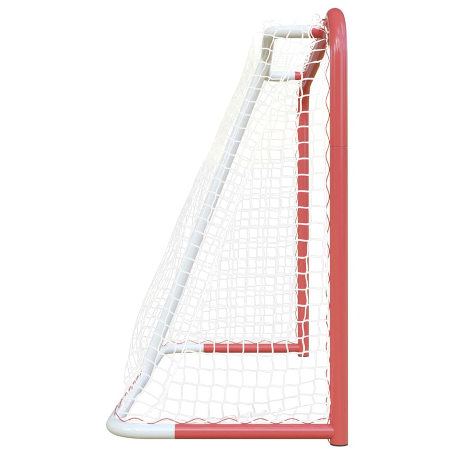Hockeydoel Met Net Staal En Polyester Rood En Wit 153 x 60 x 118 cm