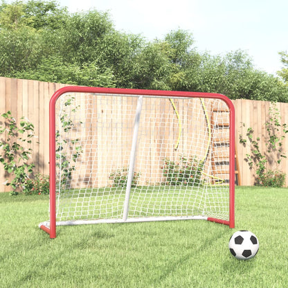Hockeydoel Met Net Staal En Polyester Rood En Wit 153 x 60 x 118 cm