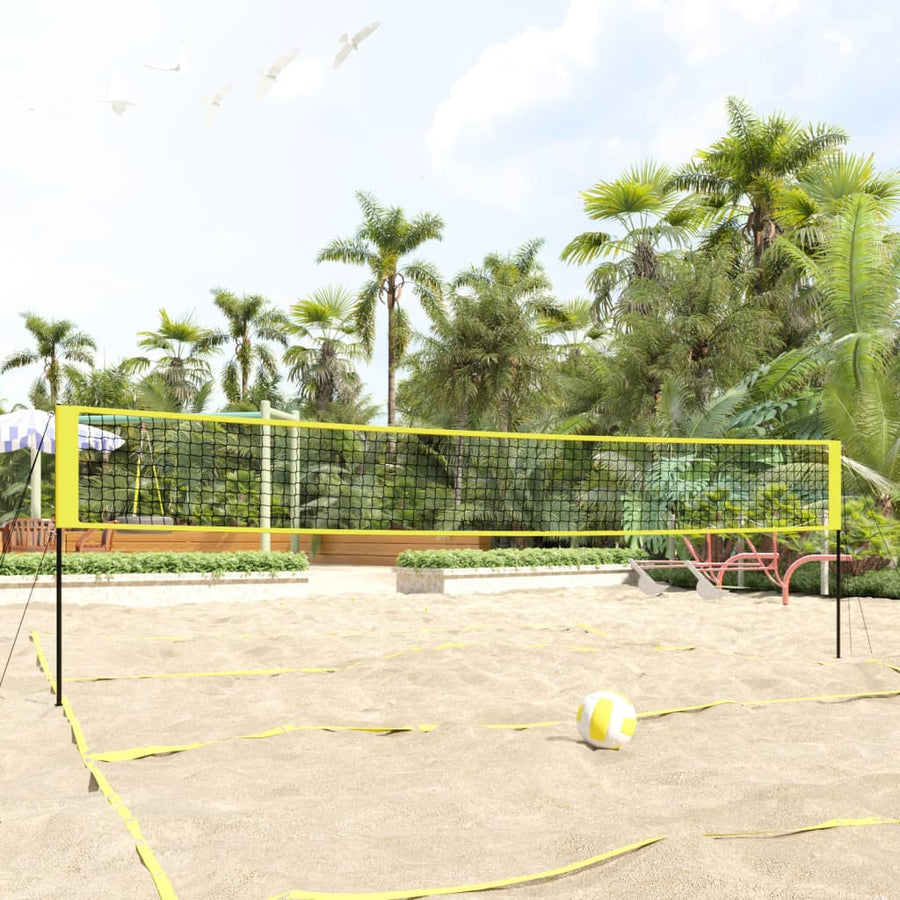 Volleybalnet 823X244 Cm Pe-Stof Geel En Zwart