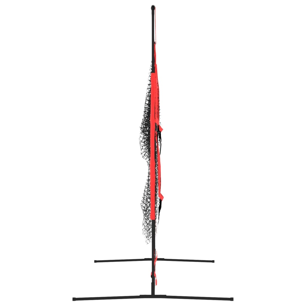 Honkbalnet Draagbaar 183X105X183 Cm Polyester Zwart En Rood