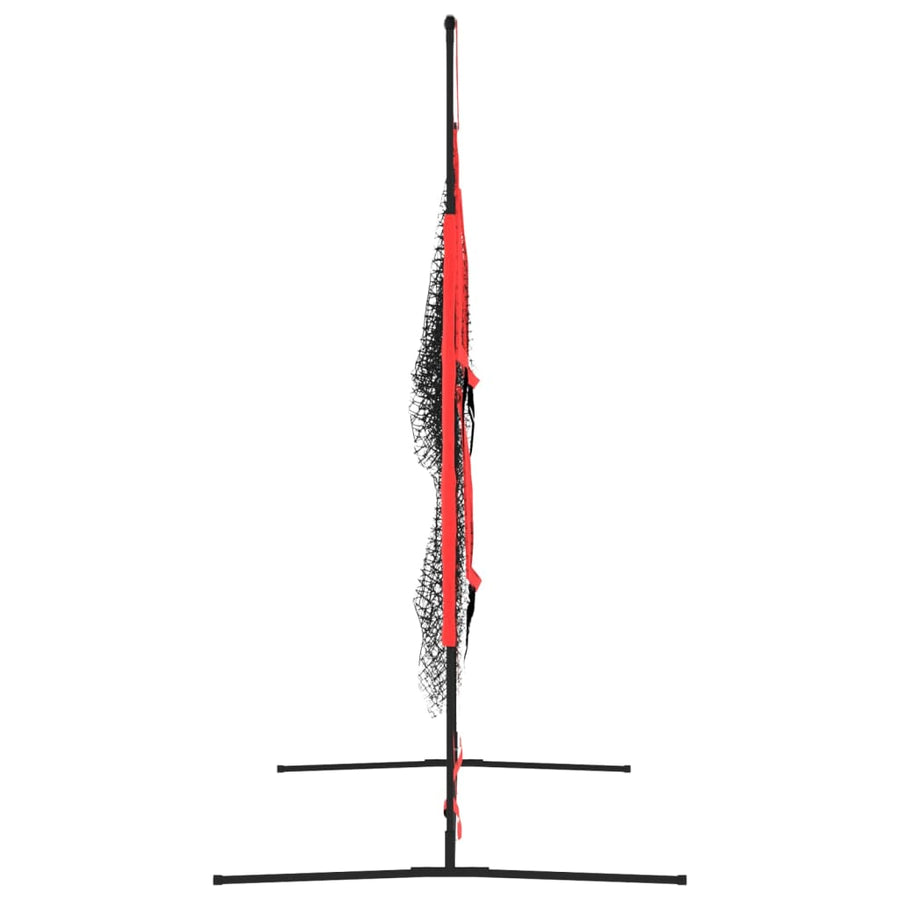 Honkbalnet Draagbaar 183X105X183 Cm Polyester Zwart En Rood