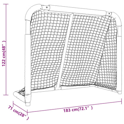 Hockeydoel Polyester Rood En Wit 183 x 71 x 122 cm
