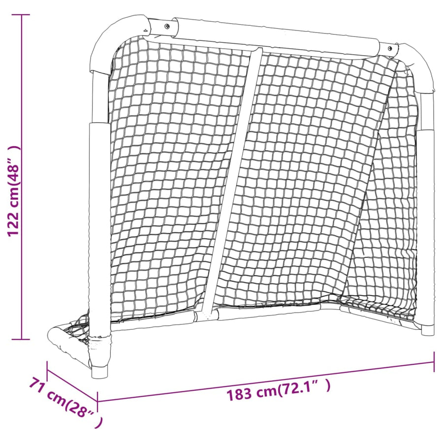 Hockeydoel Polyester Rood En Wit 183 x 71 x 122 cm