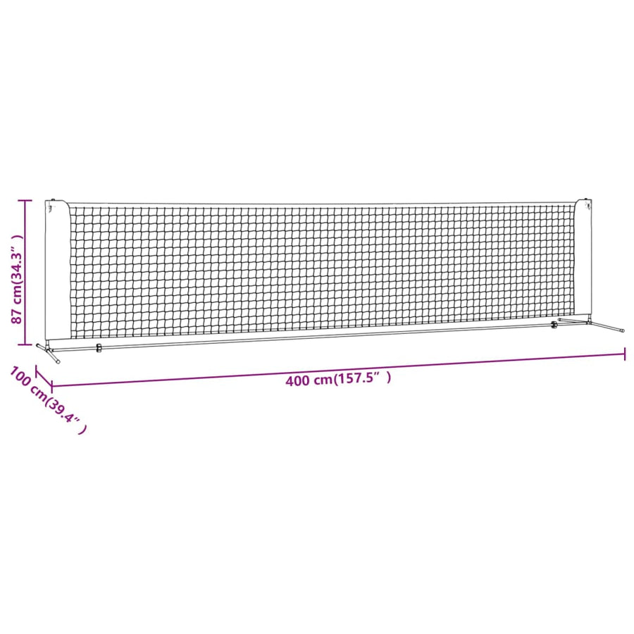 Tennisnet Polyester Zwart En Rood 400 x 100 x 87 cm