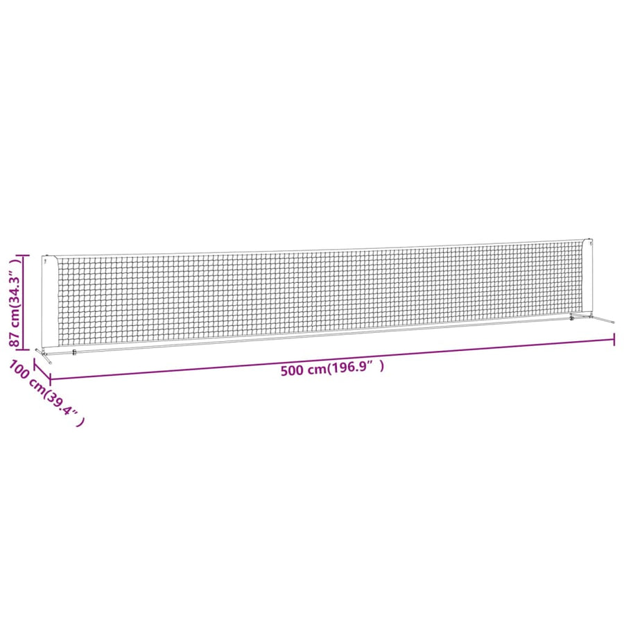 Tennisnet Polyester Zwart En Rood 500 x 100 x 87 cm