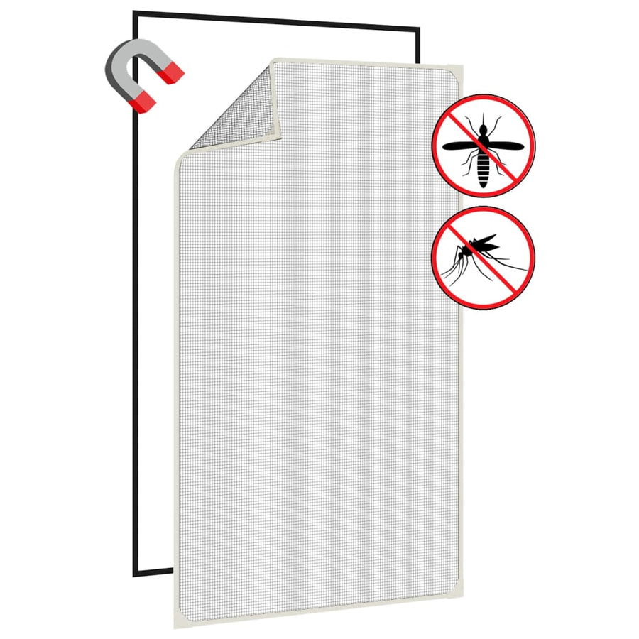 Insectenhor voor ramen magnetisch 80x140 cm wit