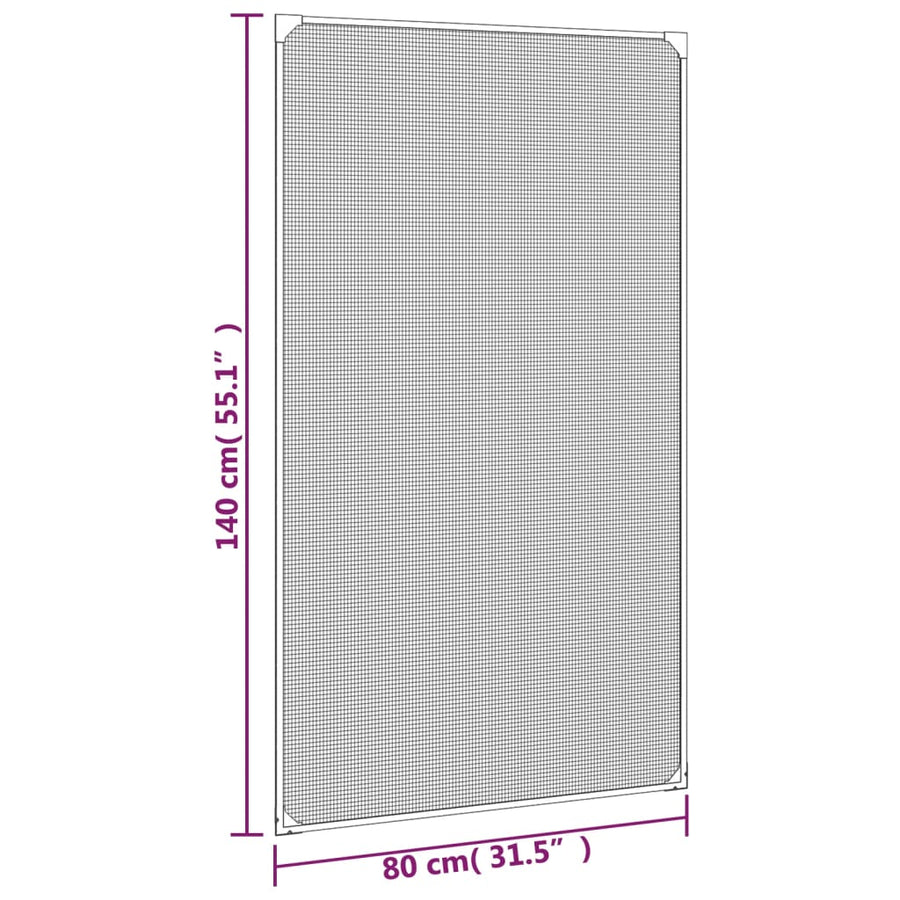 Insectenhor Voor Ramen Magnetisch 80X140 Cm Antracietkleurig 80 x 140 cm