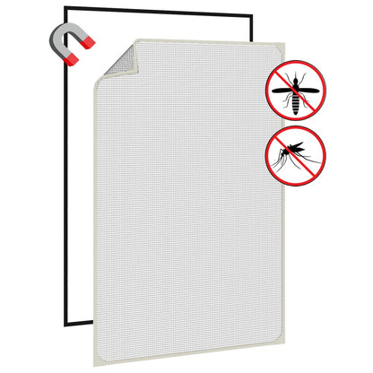Insectenhor voor ramen magnetisch 80x120 cm wit 80 x 120 cm Wit