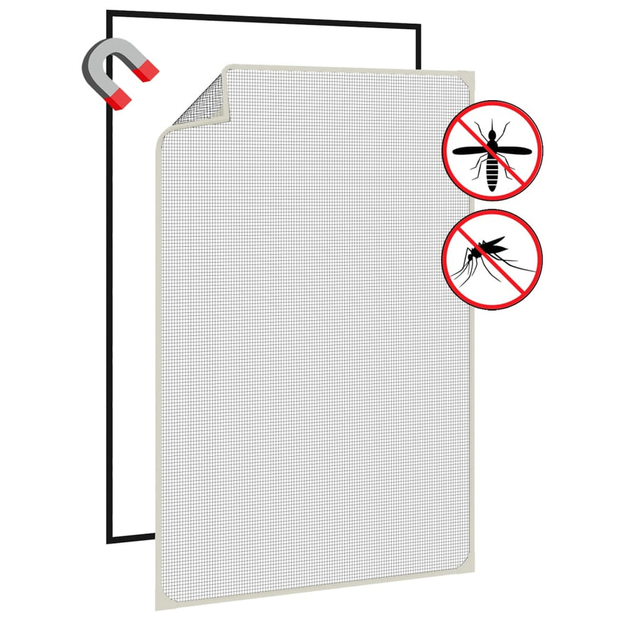 Insectenhor voor ramen magnetisch 80x120 cm wit 80 x 120 cm Wit