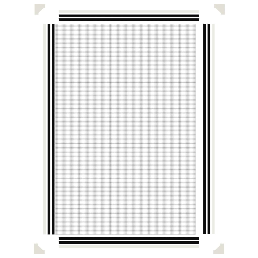 Insectenhor voor ramen magnetisch 80x120 cm wit 80 x 120 cm Wit