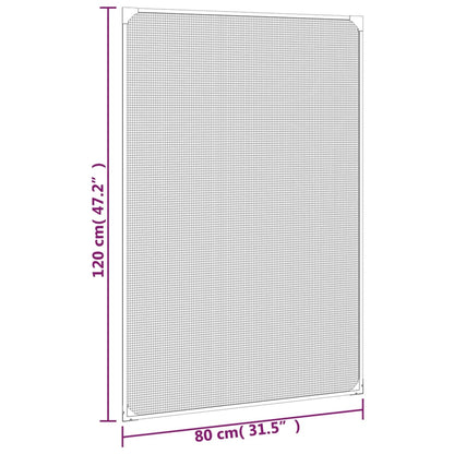 Insectenhor voor ramen magnetisch 80x120 cm wit 80 x 120 cm Wit