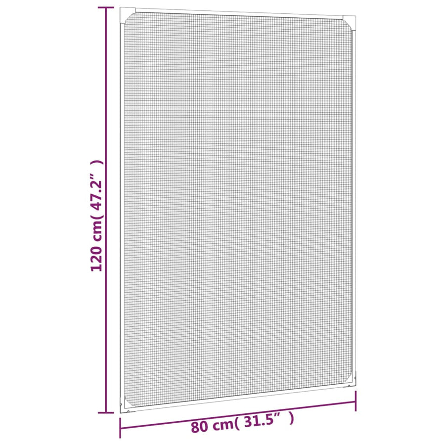 Insectenhor voor ramen magnetisch 80x120 cm wit 80 x 120 cm Wit
