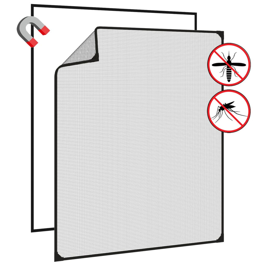 Insectenhor Voor Ramen Magnetisch Kleurig 100 x 120 cm Antraciet