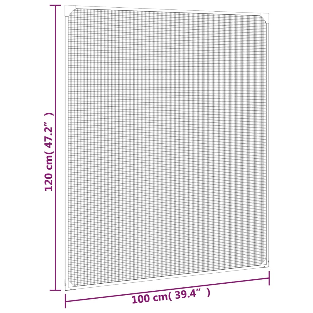 Insectenhor Voor Ramen Magnetisch Kleurig 100 x 120 cm Antraciet