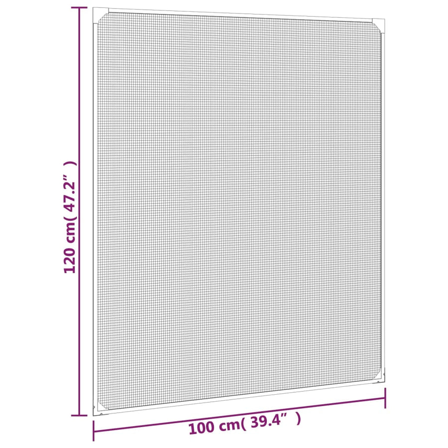 Insectenhor Voor Ramen Magnetisch Kleurig 100 x 120 cm Antraciet
