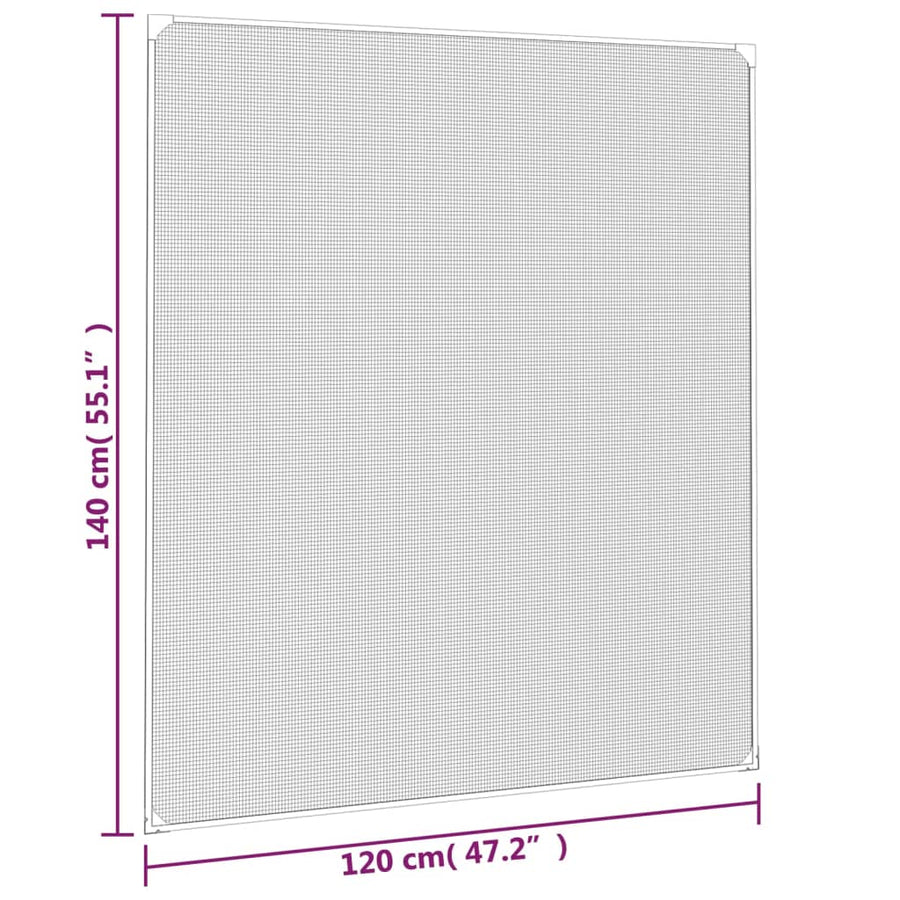 Insectenhor Voor Ramen Magnetisch 120X140 Cm Wit