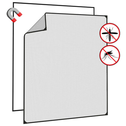Insectenhor Voor Ramen Magnetisch Kleurig 120 x 140 cm Antraciet