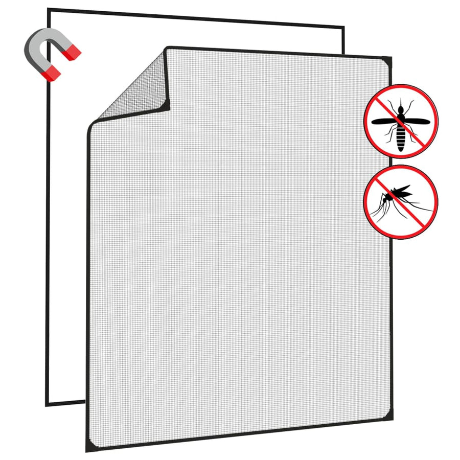 Insectenhor Voor Ramen Magnetisch Kleurig 120 x 140 cm Antraciet