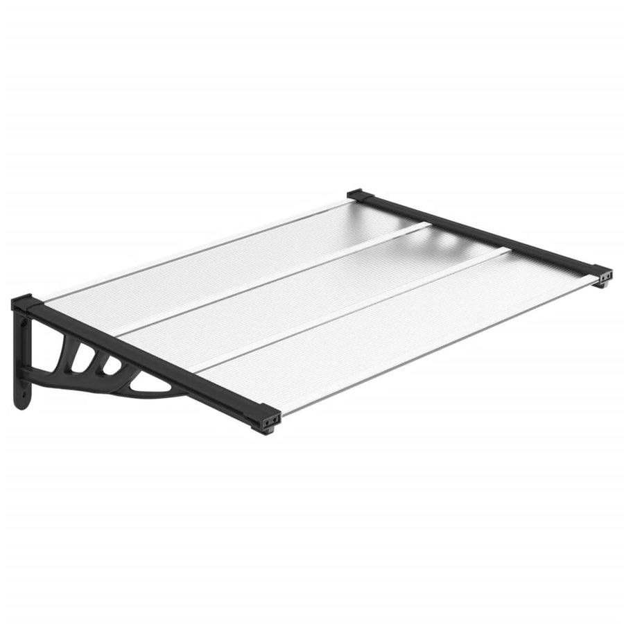 Deurluifel 122X90 Cm Polycarbonaat Zwart En Transparant