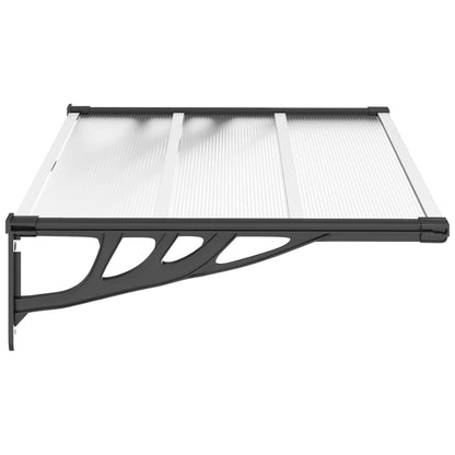 Deurluifel 122X90 Cm Polycarbonaat Zwart En Transparant
