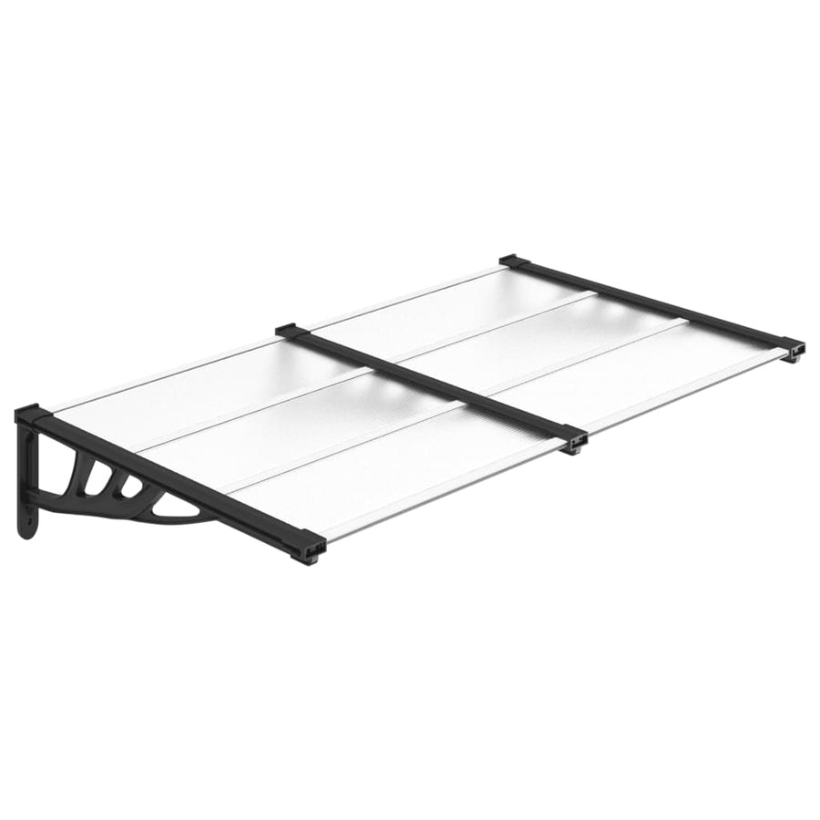 Deurluifel 152,5X90 Cm Polycarbonaat Zwart En Transparant