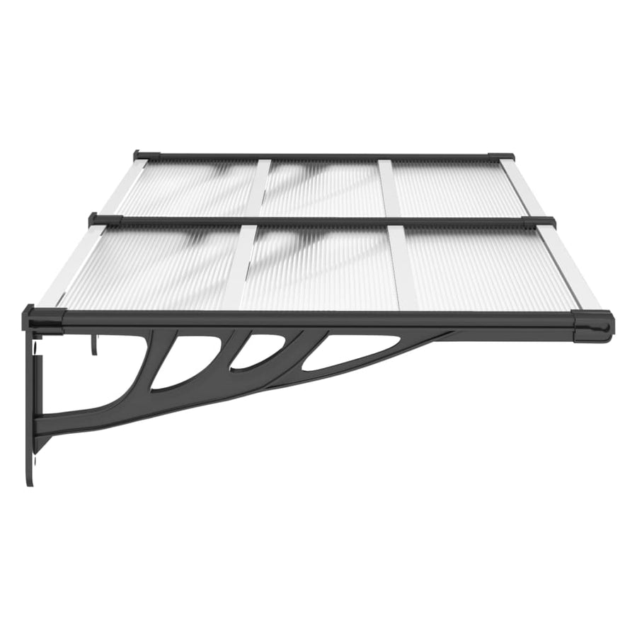 Deurluifel 152,5X90 Cm Polycarbonaat Zwart En Transparant