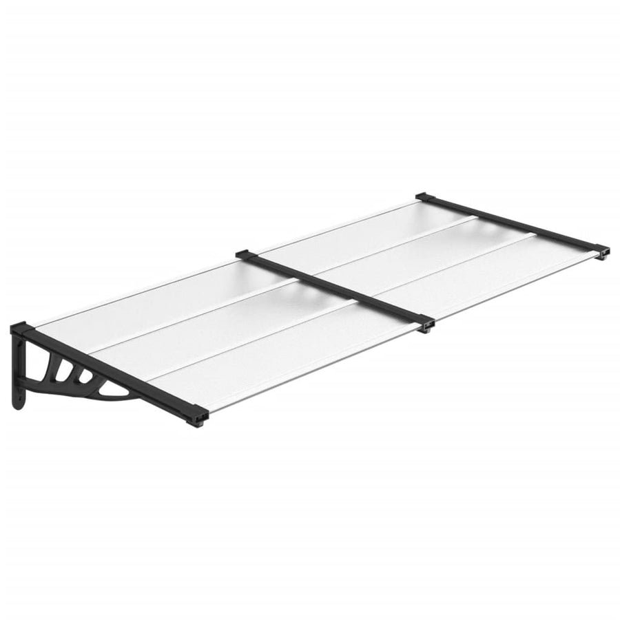 Deurluifel 199X90 Cm Polycarbonaat Zwart En Transparant