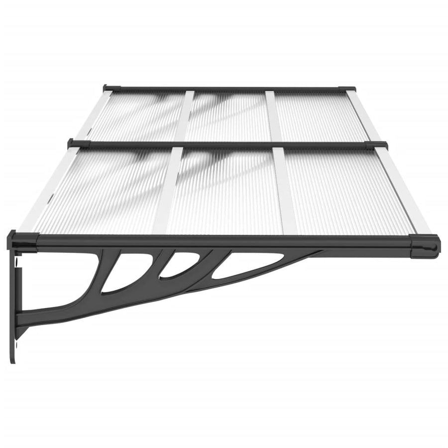 Deurluifel 199X90 Cm Polycarbonaat Zwart En Transparant
