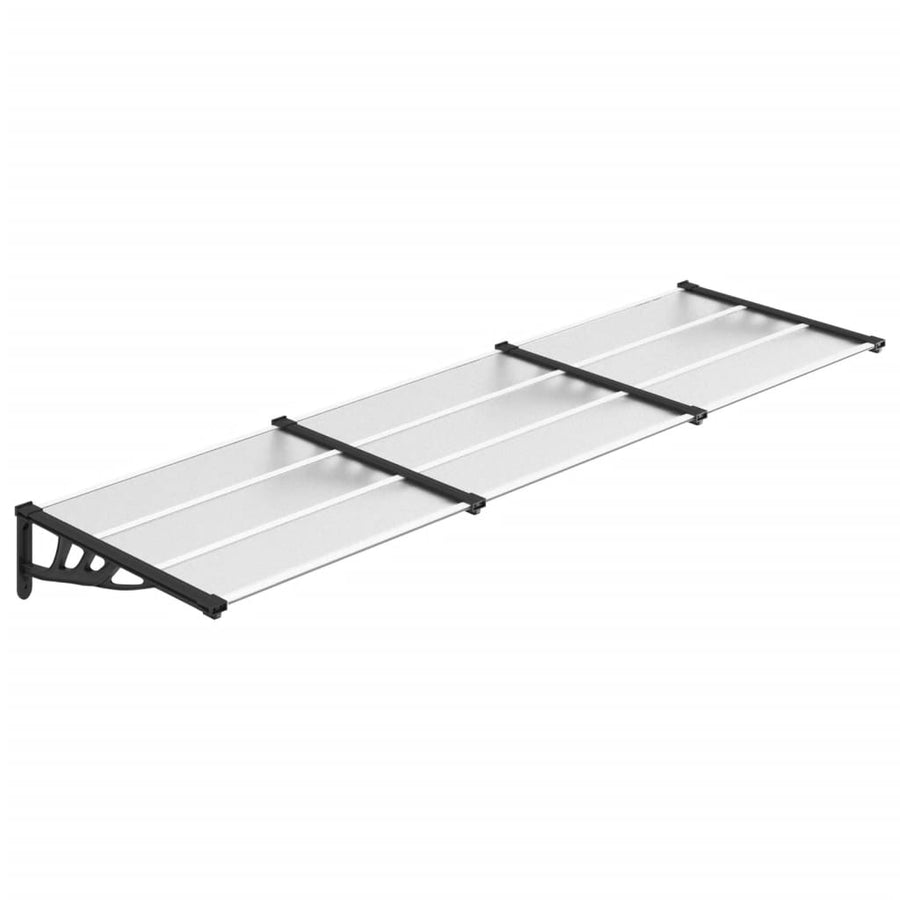 Deurluifel 297,5X90 Cm Polycarbonaat Zwart En Transparant