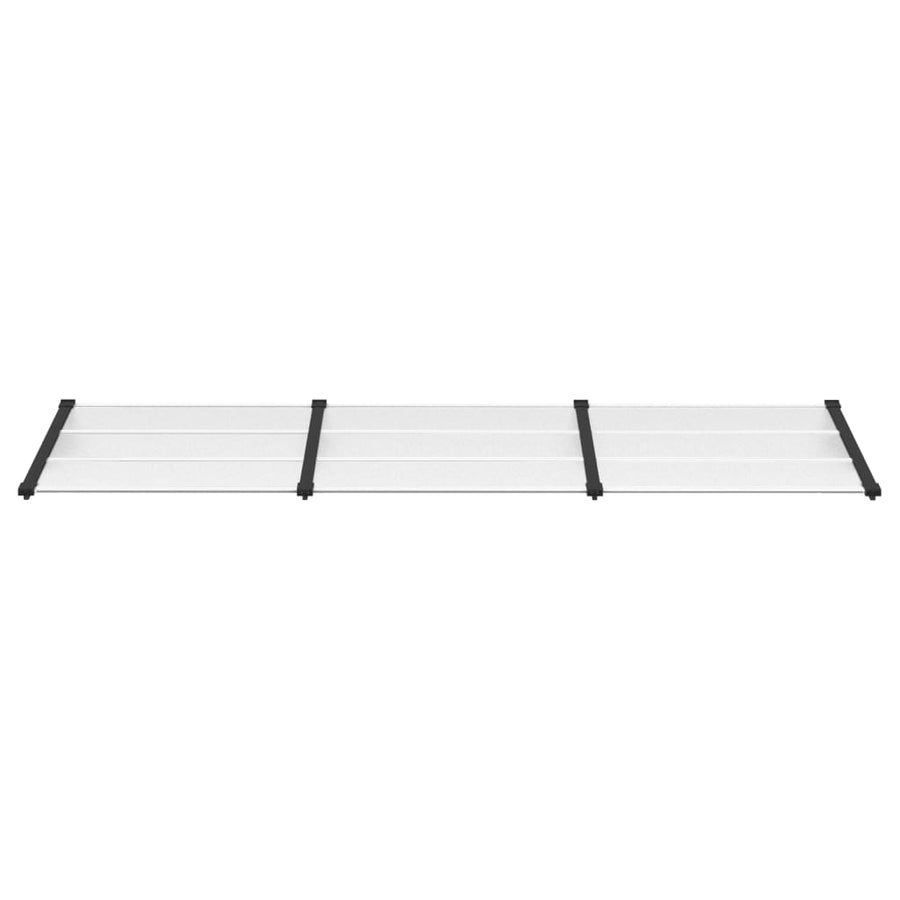 Deurluifel 297,5X90 Cm Polycarbonaat Zwart En Transparant